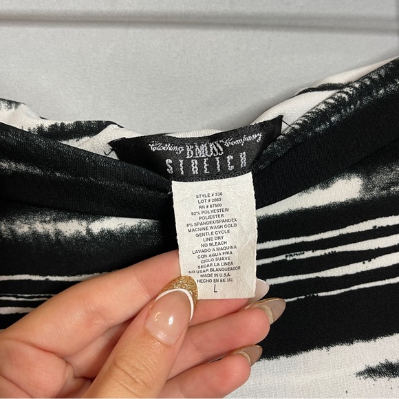 B. Moss Company Black and White Strapless Dress - Picture 4 of 7